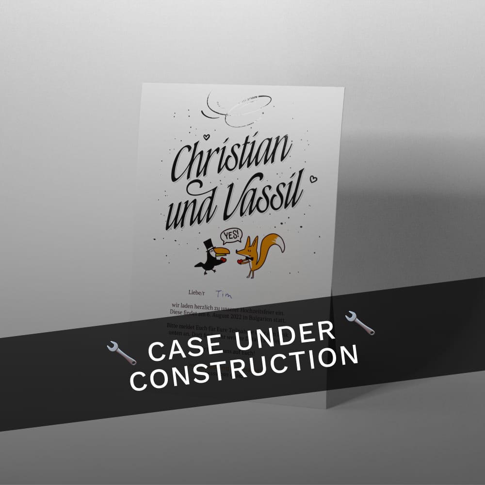 Wedding invitation for Christian and Vassil