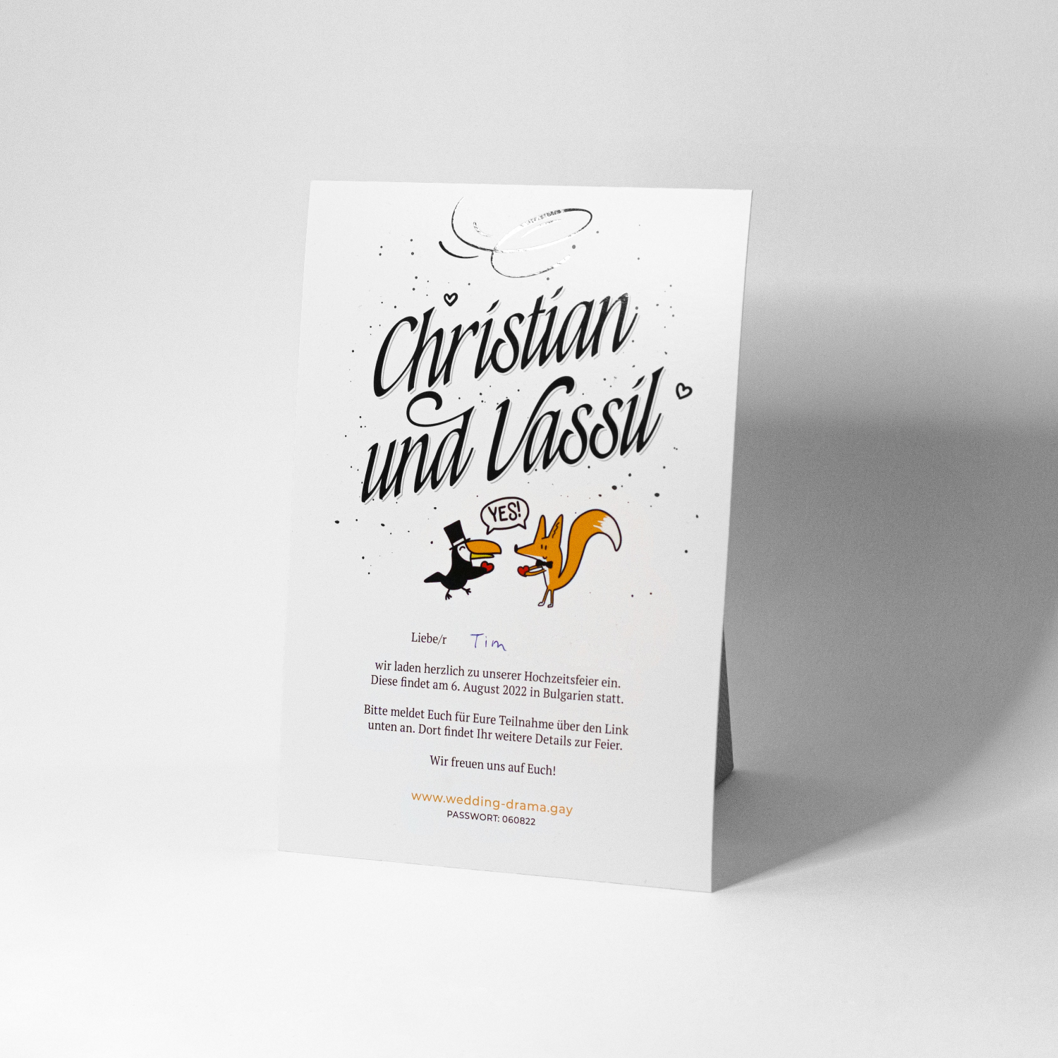 Wedding invitation for Christian and Vassil